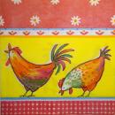 019 Hahn, Huhn - 3 lagig - (rot)